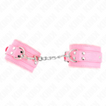 Kink - Pelzgefãœtterte Handgelenkfesseln Rosa Mit Rosa Gãœrtel Verstellbar 17-29 Cm X 6 Cm