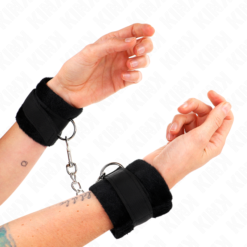 Kink - Beginner Pelzhandmanschetten Schwarz 30 X 7 Cm