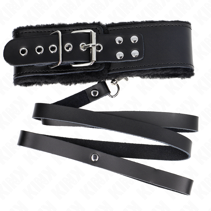 Kink - Halskette Mit Gãœrtel 116 Cm Mit Schwarzem Lederband Verstellbar 40-48 Cm X 6 Cm