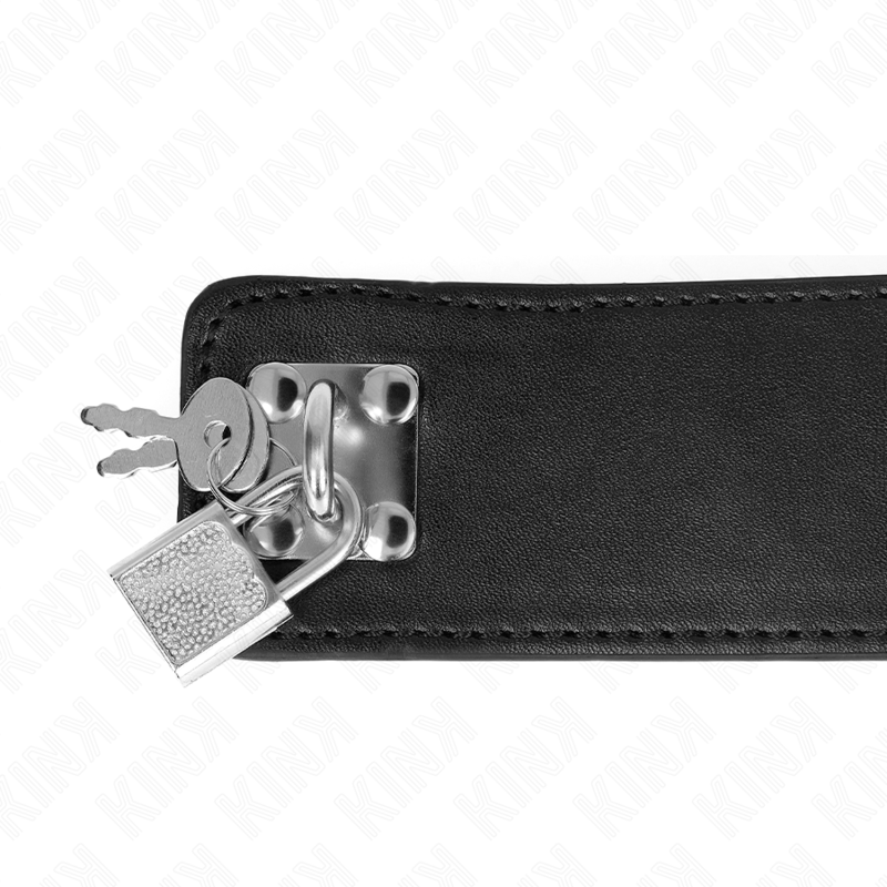 Kink - Halskette Mit Gãœrtel 65 Cm Mit Breitem Schwarzen Riemen Verstellbar 33,5-41 Cm X 5 Cm