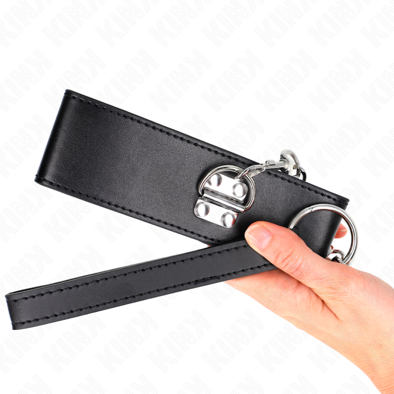 Kink - Halskette Mit Gãœrtel 65 Cm Mit Breitem Schwarzen Riemen Verstellbar 33,5-41 Cm X 5 Cm