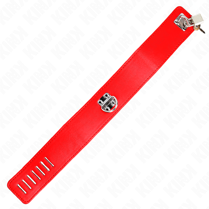 Kink - Halskette Mit Gãœrtel 65 Cm Mit Breitem Roten Band Verstellbar 33,5-41 Cm X 5 Cm