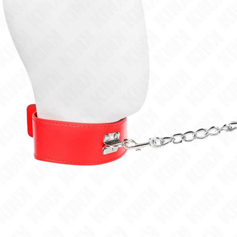 Kink - Halskette Mit Gãœrtel 65 Cm Mit Breitem Roten Band Verstellbar 33,5-41 Cm X 5 Cm