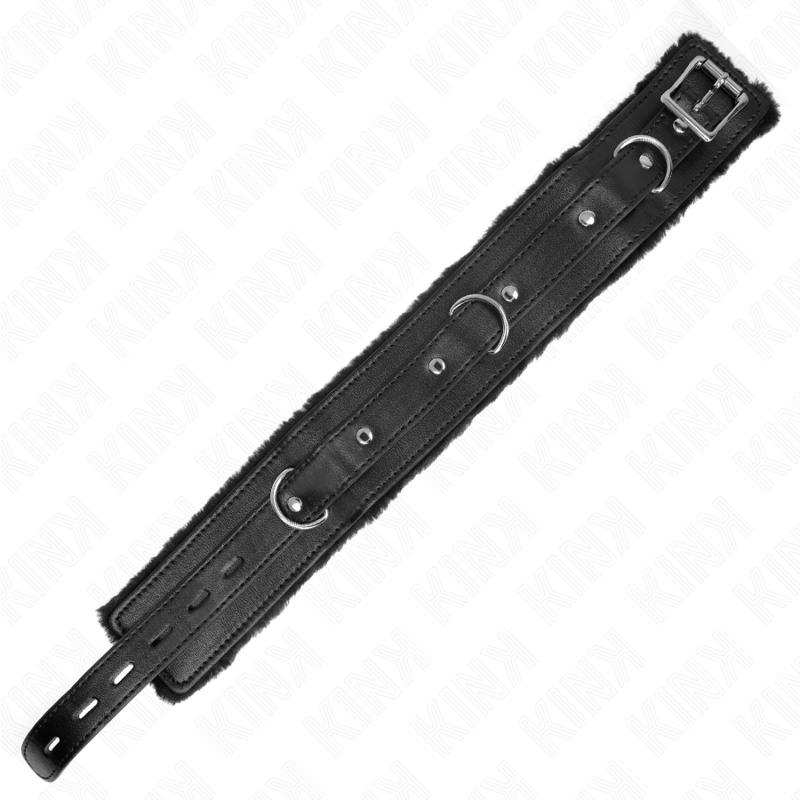Kink - Halsband Mit Leine 65 Cm Mit Einschrã„Nkungen Schwarz 36-42 Cm X 5,5 Cm