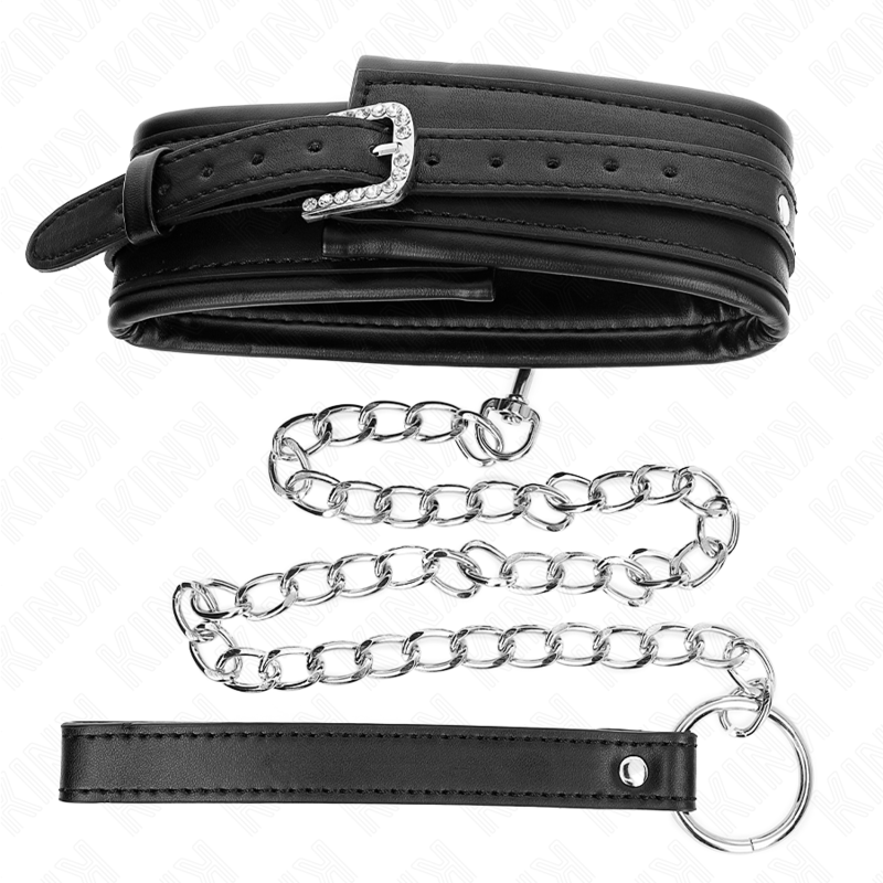 Kink - Halskette Mit Glã„Nzendem Schnalle-Band 65 Cm 48,5 Cm X 5,3 Cm