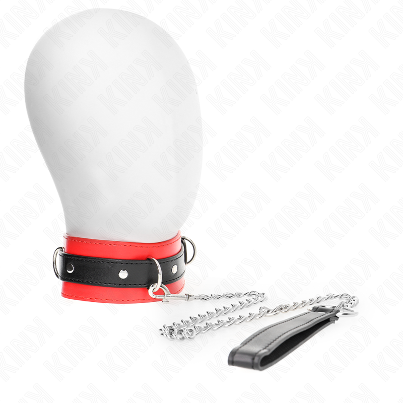 Kink - Halsband Mit Gãœrtel 65 Cm Mit Riemen Rot 54 X 4,5 Cm