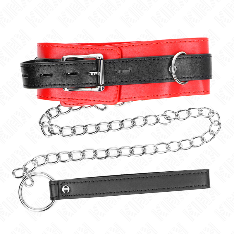 Kink - Halsband Mit Gãœrtel 65 Cm Mit Riemen Rot 54 X 4,5 Cm