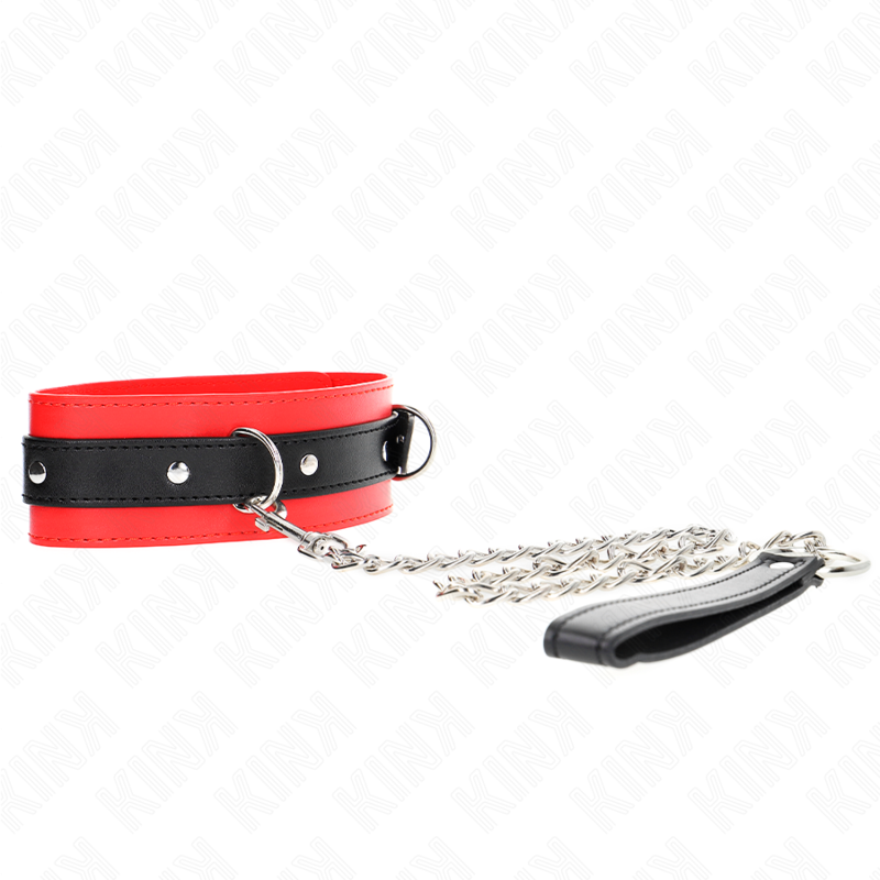 Kink - Halsband Mit Gãœrtel 65 Cm Mit Riemen Rot 54 X 4,5 Cm