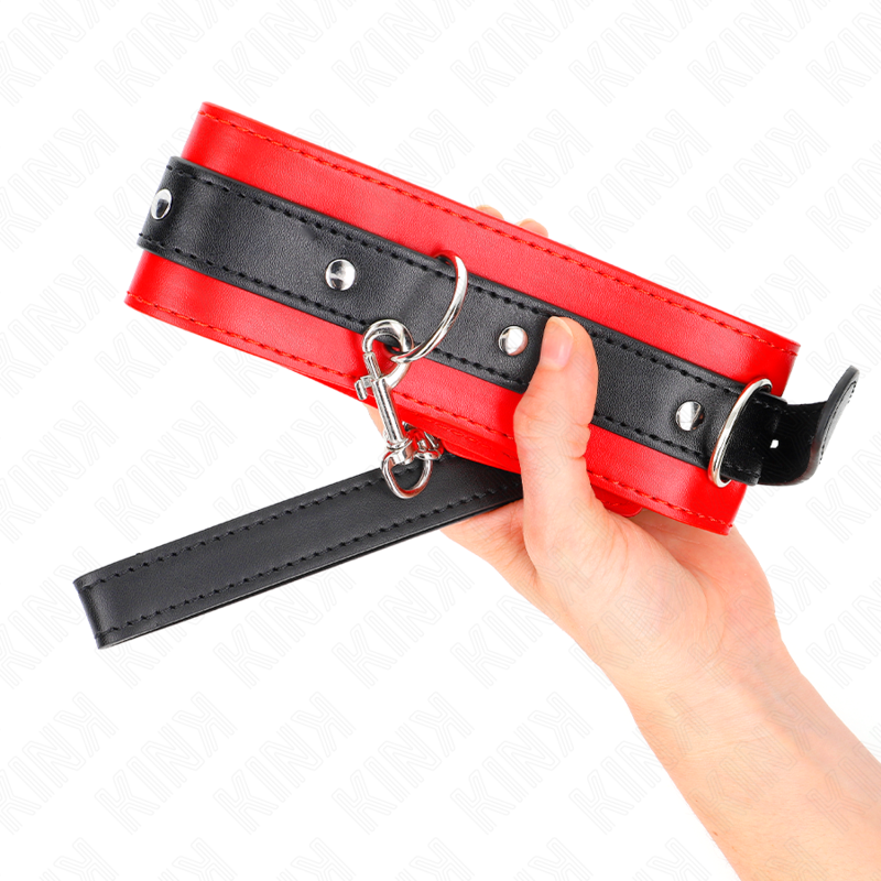 Kink - Halsband Mit Gãœrtel 65 Cm Mit Riemen Rot 54 X 4,5 Cm