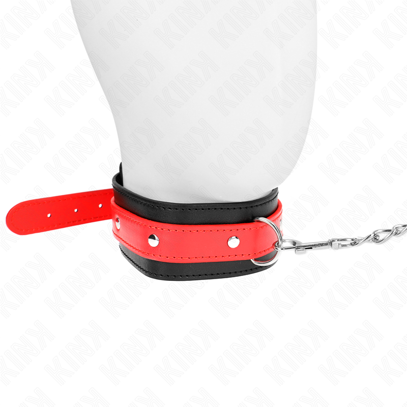 Kink - Halskette Mit Rotem Band 65 Cm Verstellbar 36-43 Cm X 5 Cm