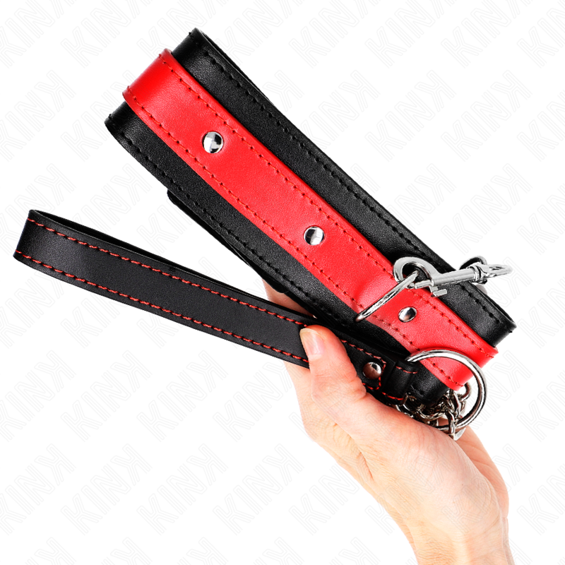 Kink - Halskette Mit Rotem Band 65 Cm Verstellbar 36-43 Cm X 5 Cm
