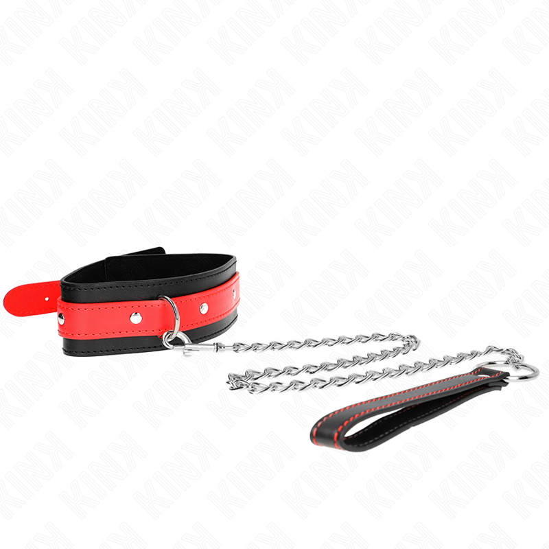 Kink - Halskette Mit Rotem Band 65 Cm Verstellbar 36-43 Cm X 5 Cm