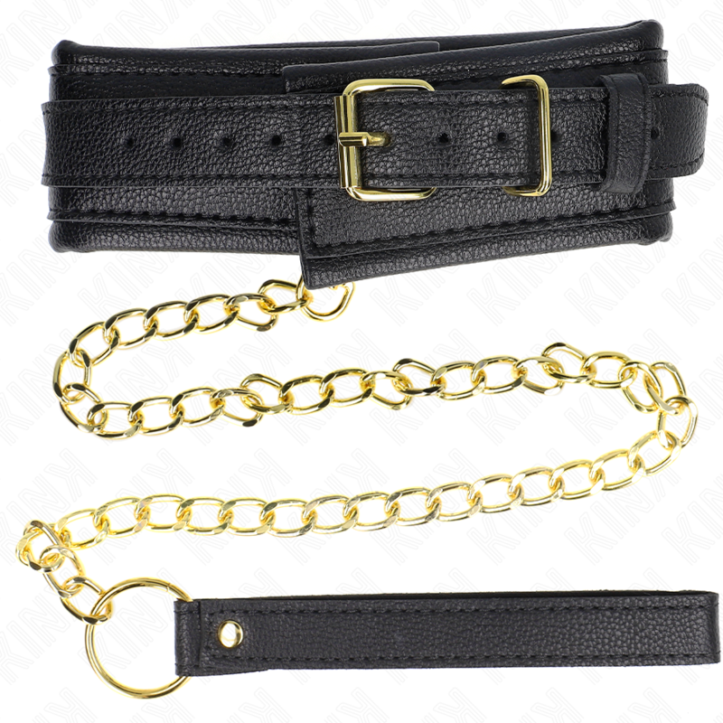 Kink - Halskette Mit Schwammkunstlederband Modell 1 Verstellbar 37-54 Cm X 3 Cm