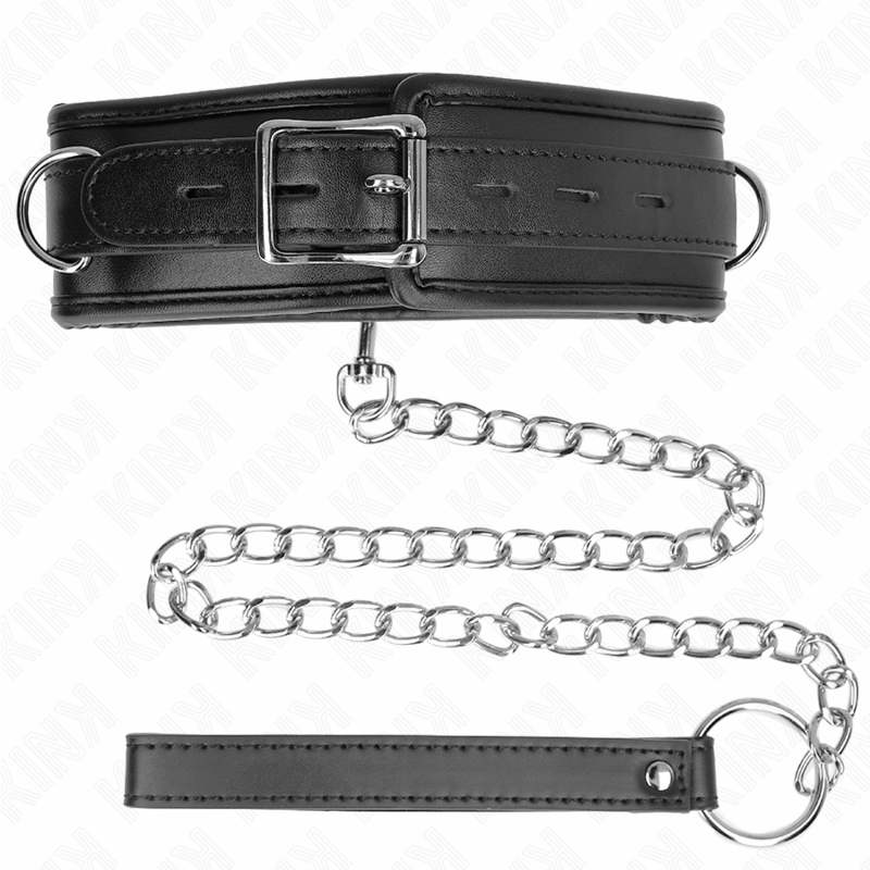 Kink - Halskette Mit Schwammkunstlederband Modell 3 Verstellbar 37-54 Cm X 3 Cm