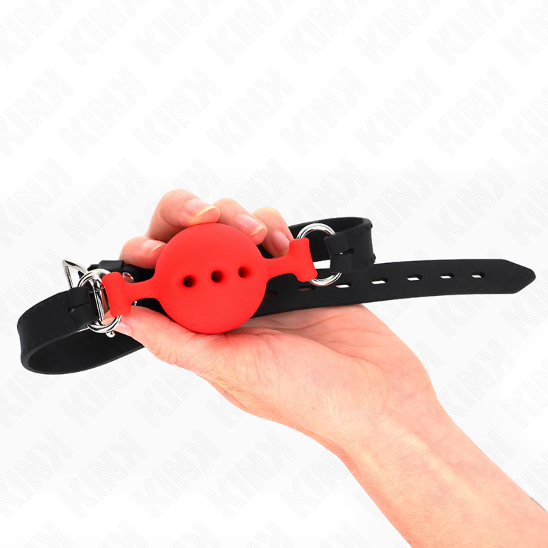 Kink - Vollsilikon-Klappen 55 X 2 Cm Mit 4,5 Cm Kugel Grã–Sse M Rot Verstellbar 35-51 Cm