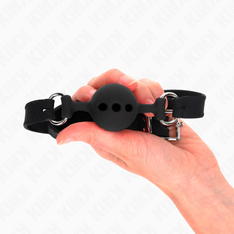 Kink - Vollsilikon-Klappen 55 X 2 Cm Mit 4 Cm Kugel Grã–Sse S Schwarz Verstellbar 35-51 Cm
