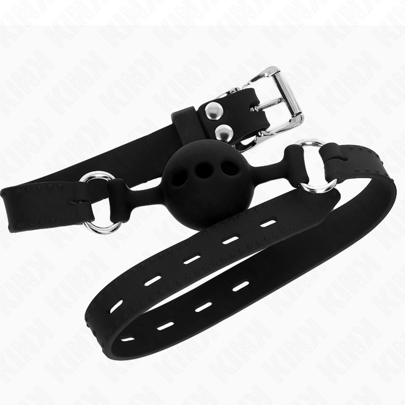 Kink - Vollsilikon-Klappen 55 X 2 Cm Mit 4 Cm Kugel Grã–Sse S Schwarz Verstellbar 35-51 Cm