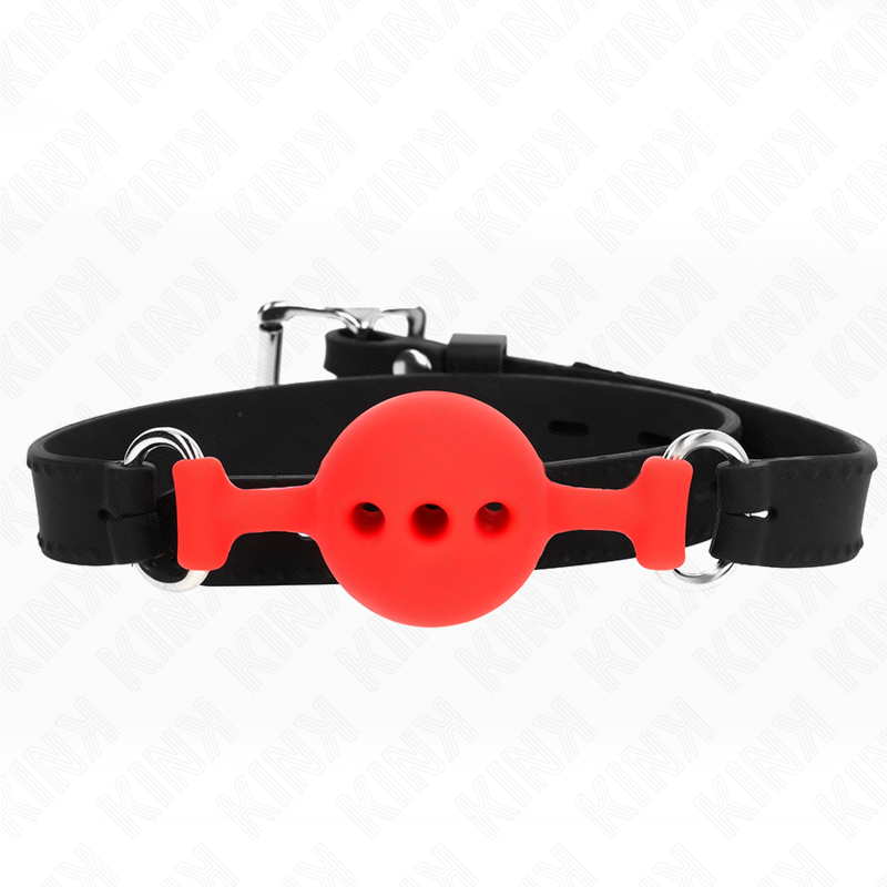 Kink - Vollsilikon-Klappen 55 X 2 Cm Mit 4 Cm Kugel Grã–Sse S Rot Verstellbar 35-51 Cm
