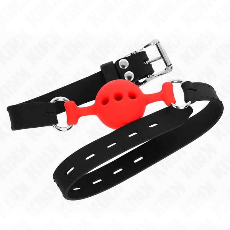 Kink - Vollsilikon-Klappen 55 X 2 Cm Mit 4 Cm Kugel Grã–Sse S Rot Verstellbar 35-51 Cm