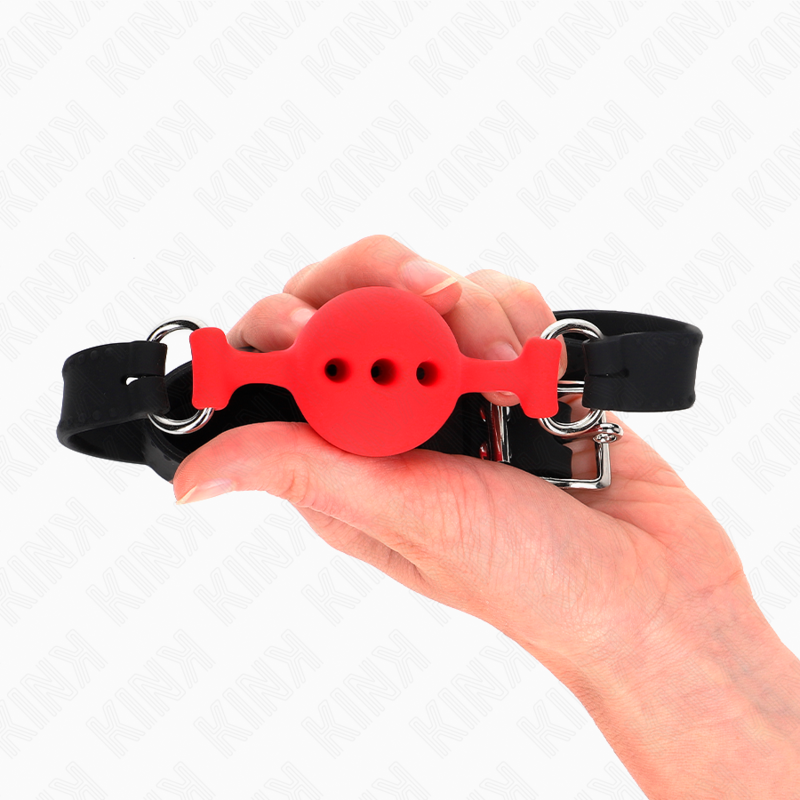 Kink - Vollsilikon-Klappen 55 X 2 Cm Mit 4 Cm Kugel Grã–Sse S Rot Verstellbar 35-51 Cm