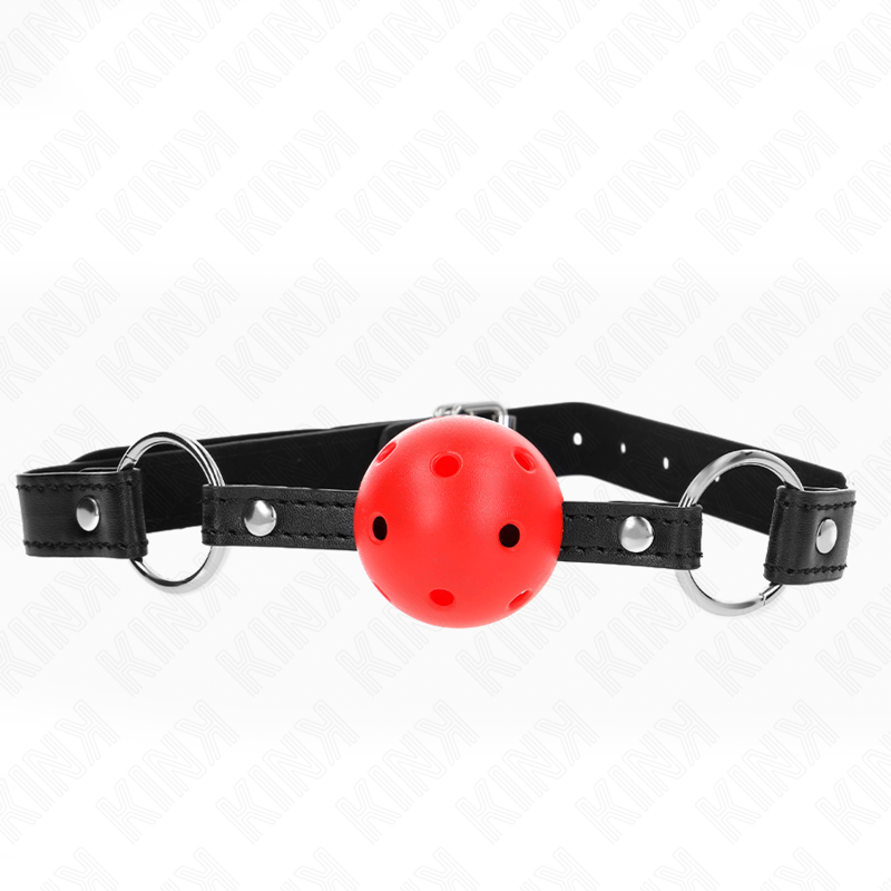 Kink - Hohl, Hart, Roter Ball, 4,5 Cm, Gag, Modell 1, 63,5 X 2 Cm