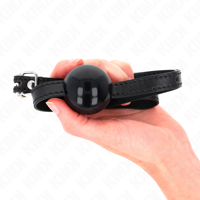 Kink - Schwarzer Einzelner Fester Ball 4 Cm Gag 65 X 1,5 Cm