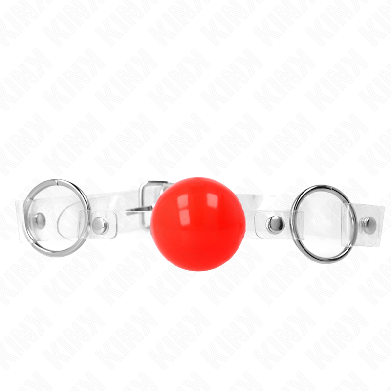 Kink - Roter Transparenter Pvc-Ball 4 Cm Knebel Verstellbar