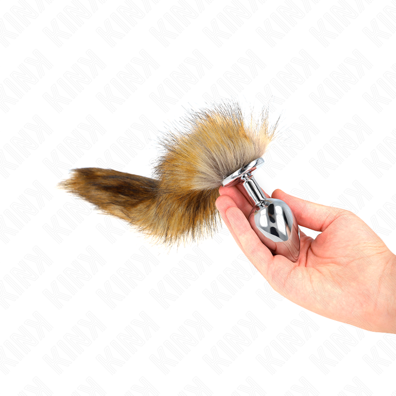 Kink - Anal Plug  L 10 X 4 Cm Mit Kunststoffschwanz 40 Cm Braun