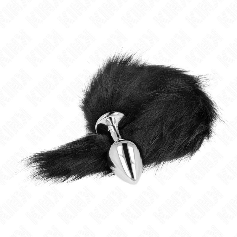 Kink - Anal Plug  M 8 X 3,5 Cm Mit Kunststoffschwanz 40 Cm Schwarz