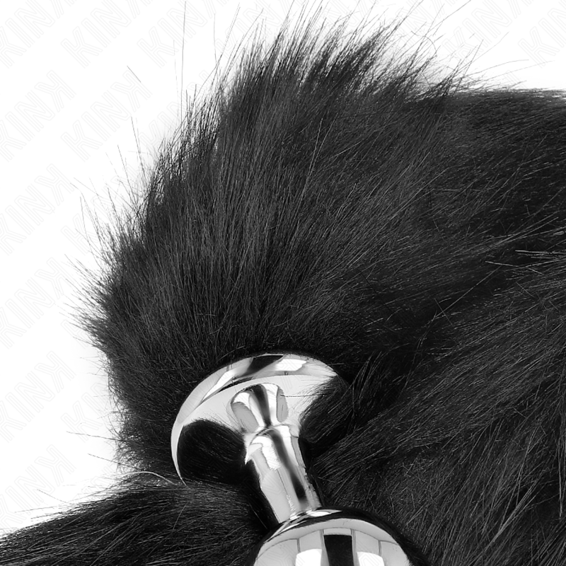 Kink - Anal Plug  M 8 X 3,5 Cm Mit Kunststoffschwanz 40 Cm Schwarz