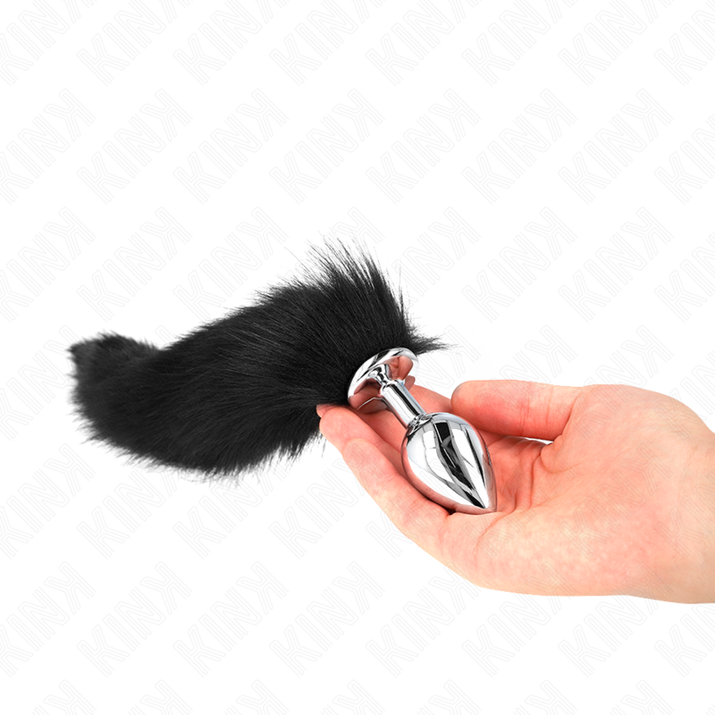 Kink - Anal Plug  M 8 X 3,5 Cm Mit Kunststoffschwanz 40 Cm Schwarz