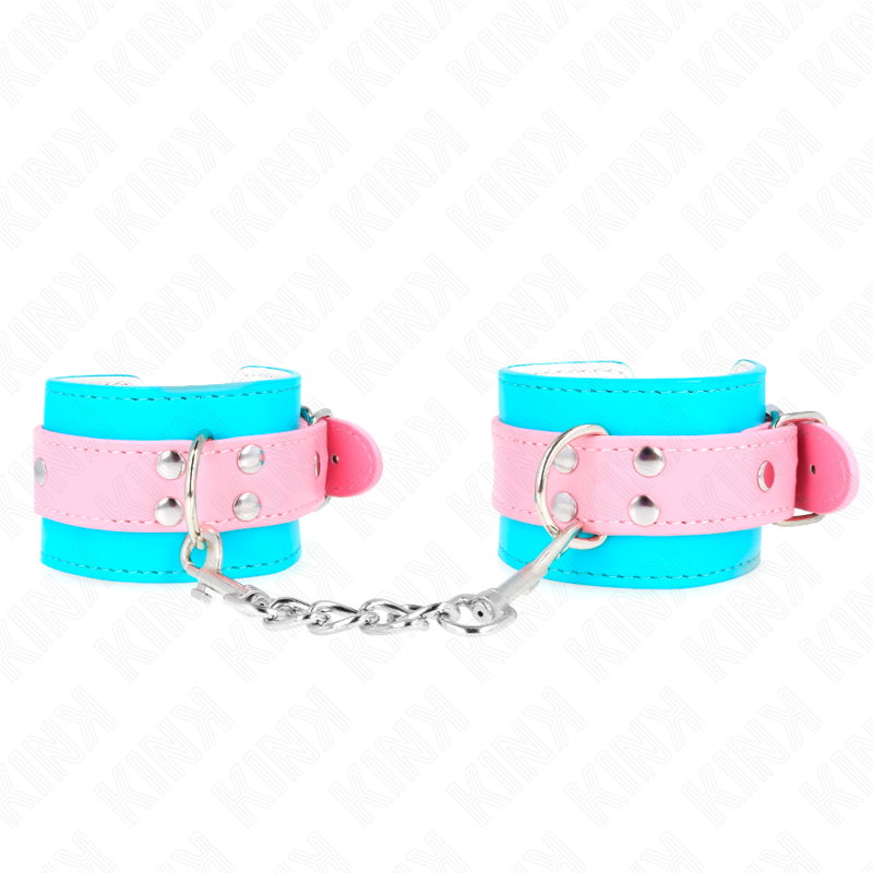 Kink - Sãœãÿe Handgelenkfesseln Blau/Rosa Verstellbar 16-28 Cm X 5 Cm