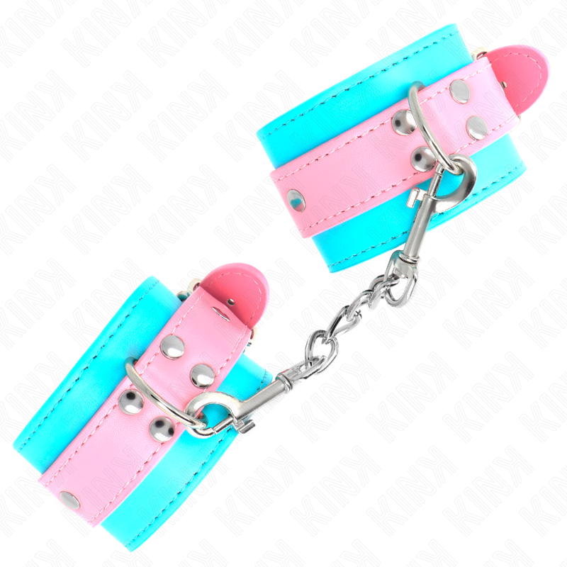 Kink - Sãœãÿe Handgelenkfesseln Blau/Rosa Verstellbar 16-28 Cm X 5 Cm