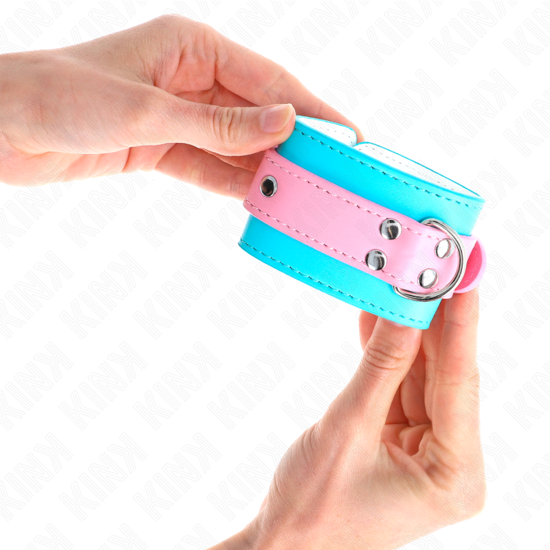 Kink - Sãœãÿe Handgelenkfesseln Blau/Rosa Verstellbar 16-28 Cm X 5 Cm