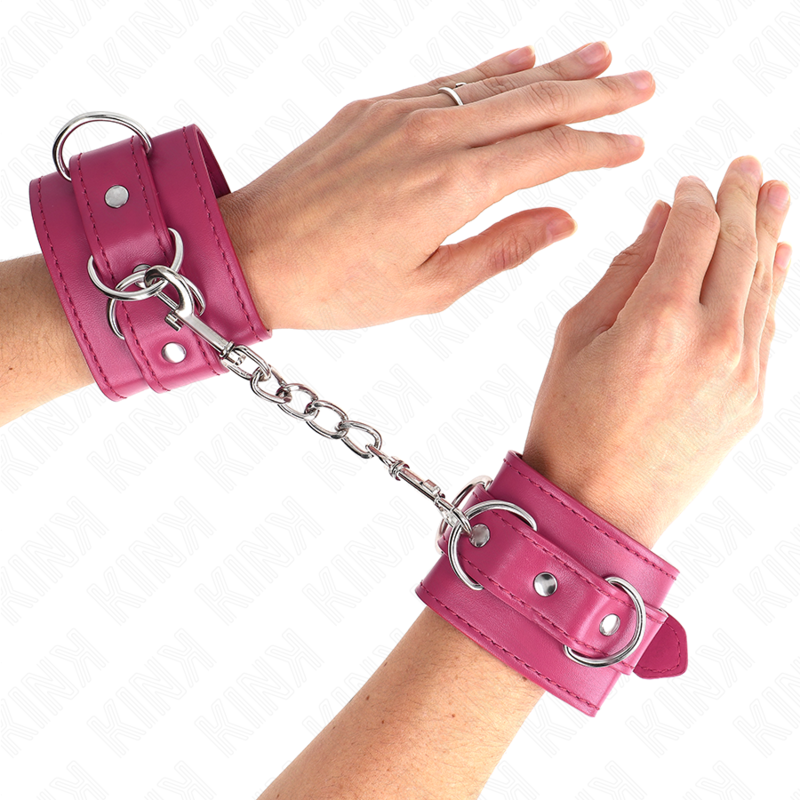 Kink - 3 D-Ring Handgelenkfesseln Verstellbar Rosa 17,5-25 Cm X 6 Cm