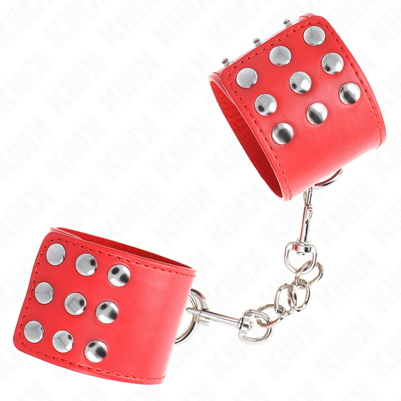 Kink - Handgelenkfesseln Mit Druckverschluss Rot Verstellbar 19-24 Cm X 5,5 Cm