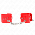 Kink - Handgelenkfesseln Mit Vorhã„Ngeschloss Verschluss Rot Verstellbar 16-23 Cm X 5,5 Cm