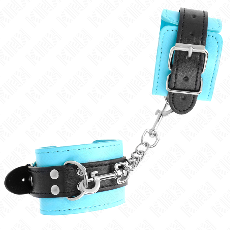 Kink - Haken-Handfesseln Blau Pelzgefãœttert Verstellbar 20-28 Cm X 5,5 Cm