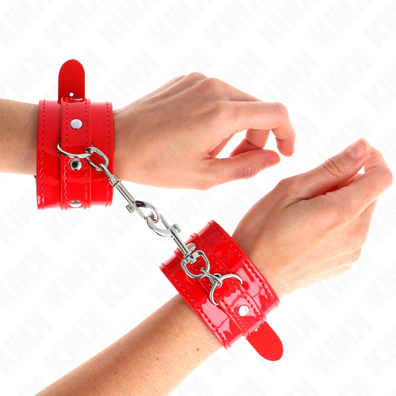 Kink - Glã„Nzende Handmanschetten Rot Verstellbar 23-33 Cm