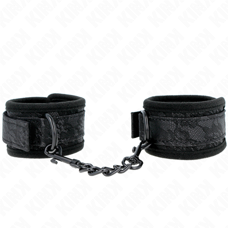 Kink - Dark Lace Cuffs Neoprene Handgelenk Manschetten Verstellbar Schwarz 20-29 Cm X 5 Cm