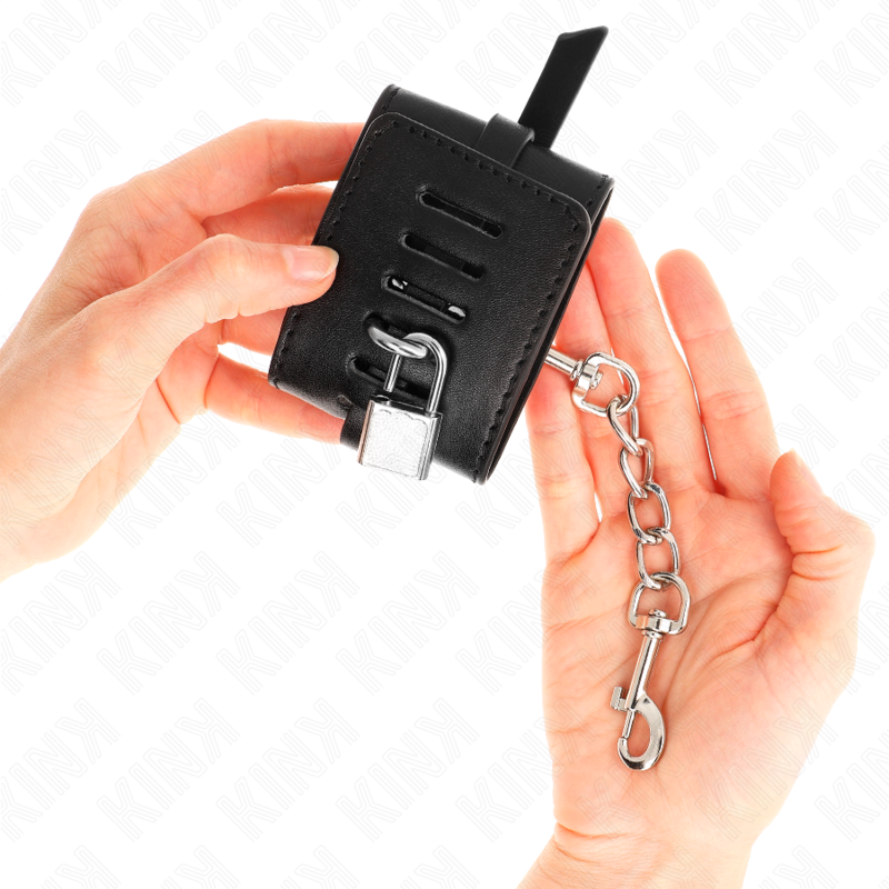 Kink - Deluxe Handgelenkfesseln Mit Verriegelung, Schwarz, Verstellbar 14,5-21 Cm X 6 Cm