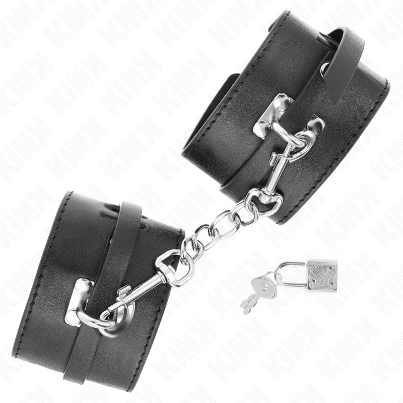Kink - Deluxe Handgelenkfesseln Mit Verriegelung, Schwarz, Verstellbar 14,5-21 Cm X 6 Cm