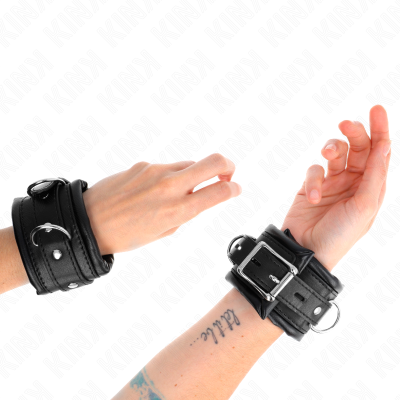 Kink - Schwere Handgelenksfesseln Mit Schwarzem Pelzfutter, Verstellbar 20-30 Cm X 6 Cm