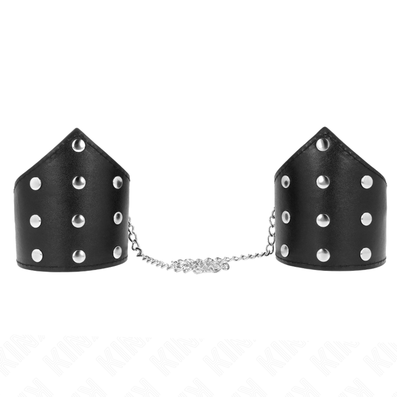 Kink - Schwarze Armbã„Nder Im Point-Stil Mit Kette, Verstellbar 17-23 Cm X 8,5 Cm