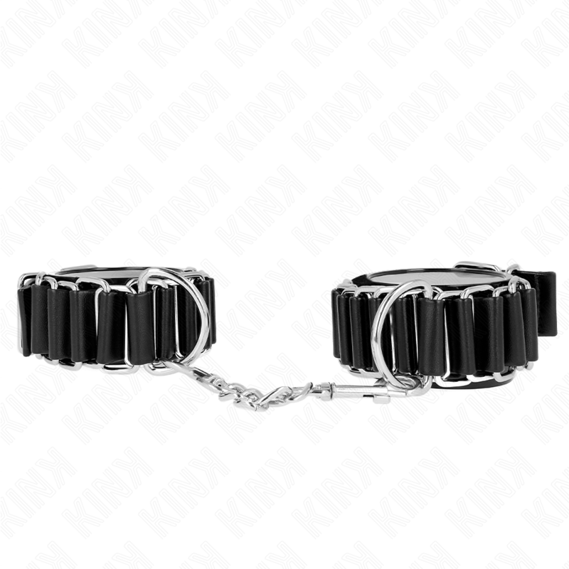 Kink - Scharnierã„Hnliche Dãœnne Handgelenkfesseln Schwarz Verstellbar 16-22 Cm X 3,5 Cm