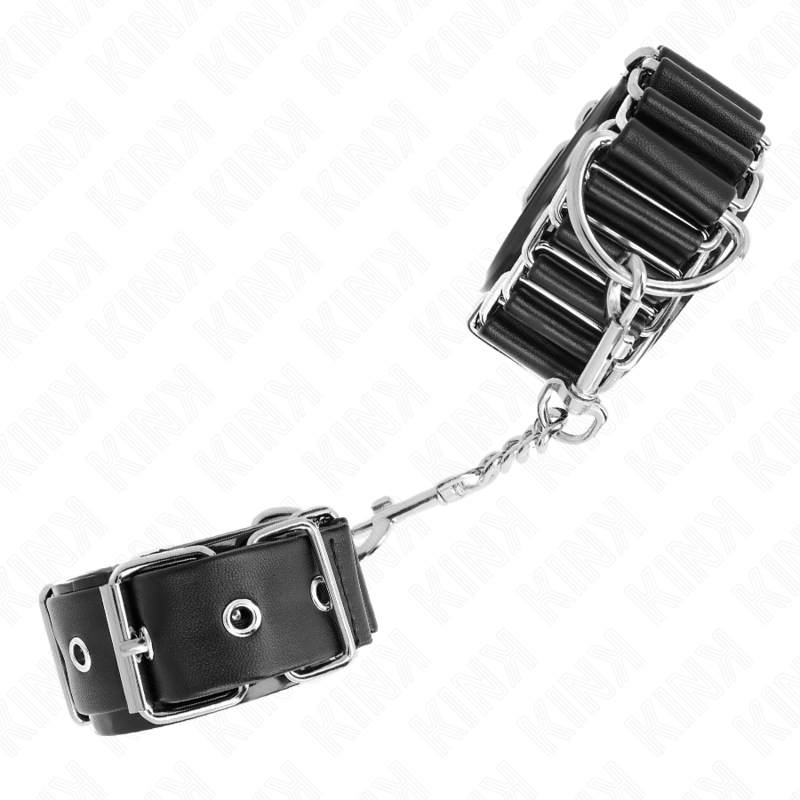 Kink - Scharnierã„Hnliche Dãœnne Handgelenkfesseln Schwarz Verstellbar 16-22 Cm X 3,5 Cm