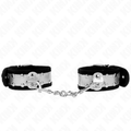 Kink - Dãœnne Handgelenksfesseln Schwarz/Silber 30 X 4 Cm