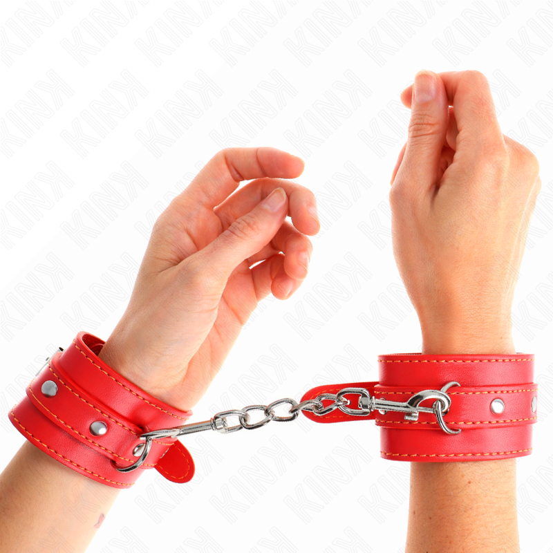 Kink - Dãœnne Handgelenksfesseln Rot Verstellbar 21-33 Cm