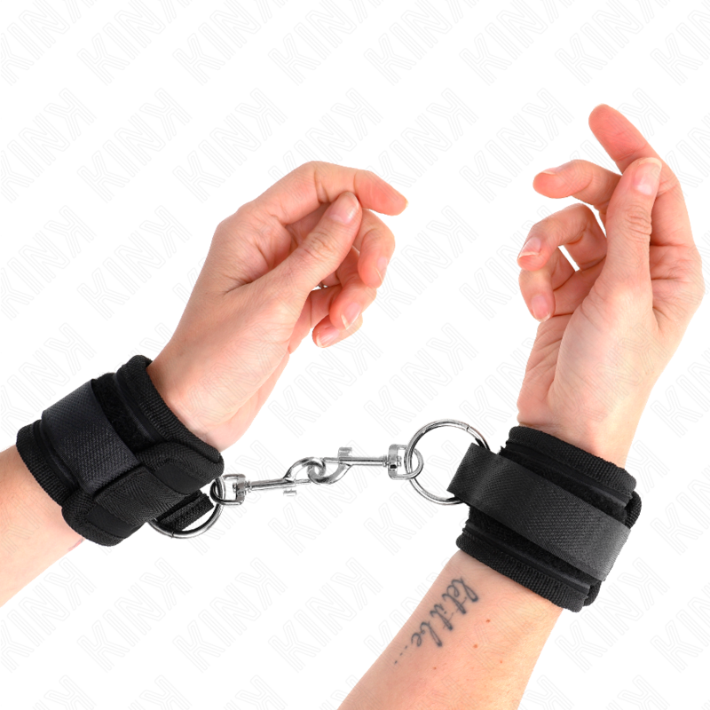 Kink - Handgelenkfesseln Schwarz Verstellbar 18-35 Cm X 6 Cm