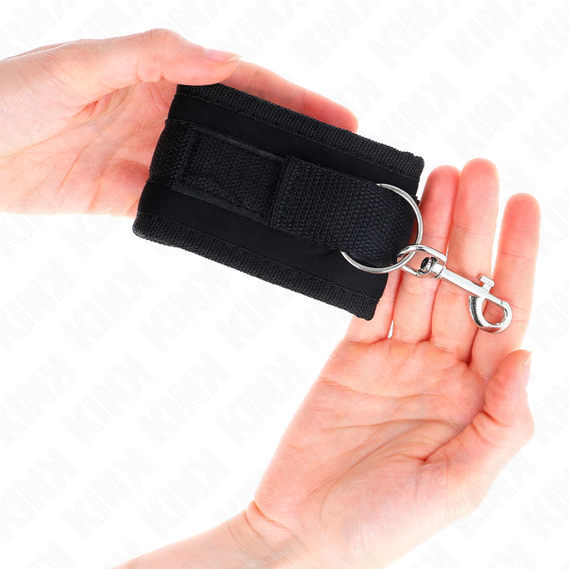 Kink - Nylon Bind-Handhandfesseln Mit Klettverschluss, Schwarz, Modell 2, Verstellbar, 18-35 Cm X 6 Cm